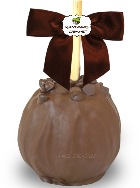 Manzanaenvuelta De Caramelo Con Capa De Chocolate Semiamargo, (480x640), Png Download