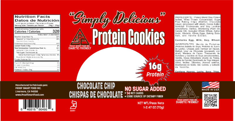 Simply Delicious No Added Sugar Protein Cookies With (800x415), Png Download