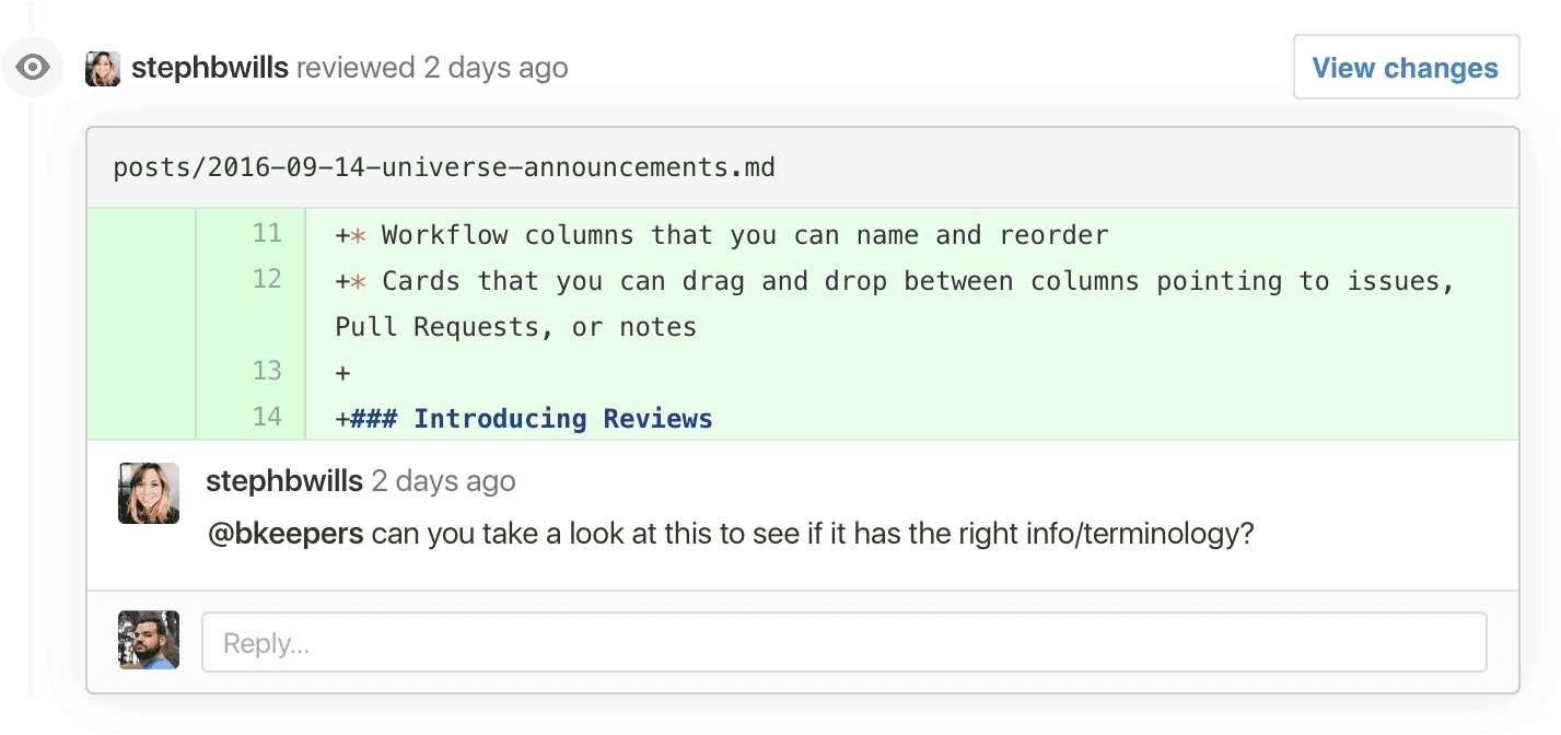 Actual Code Review Timeline Event (1460x700), Png Download