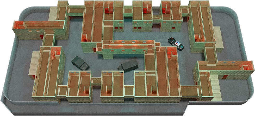 Play And Parties Paintball Map (1000x490), Png Download