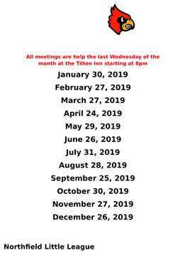 2019 Meeting Dates (960x365), Png Download