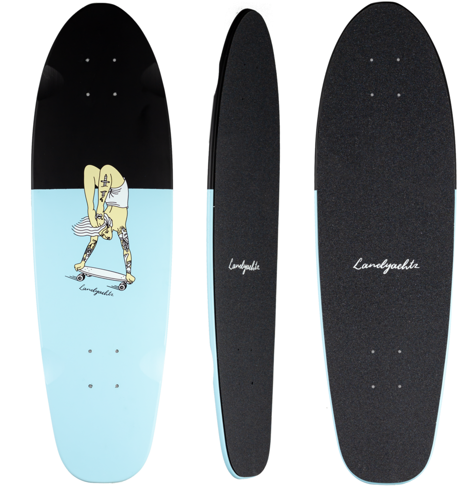2018 Landyachtz Dinghy Handstand Mini Longboard Skateboard (1000x1000), Png Download
