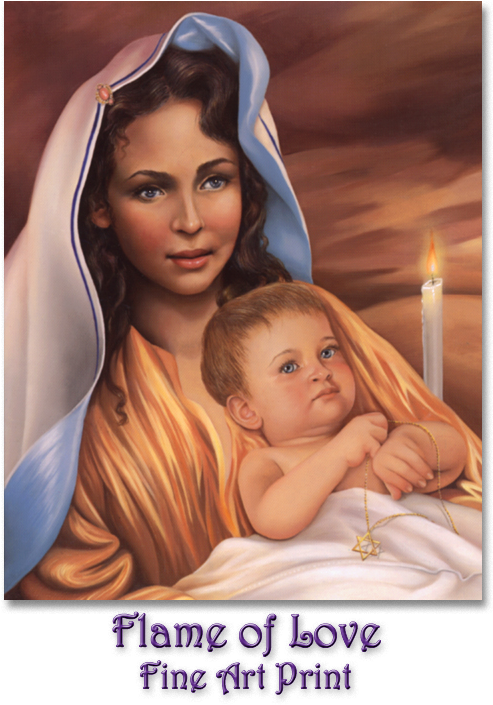 Mother Mary With Jeshua ~ Artwork By Glenda Green (514x710), Png Download