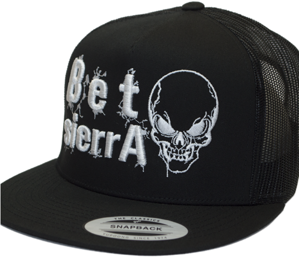 Beto Skull Trucker Black (600x600), Png Download