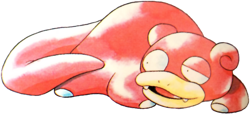 #079 Slowpoke (863x396), Png Download