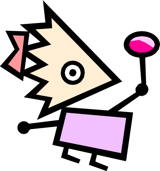 Vector Illustration Of Modern Art Kid Blows Bubbles (656x700), Png Download