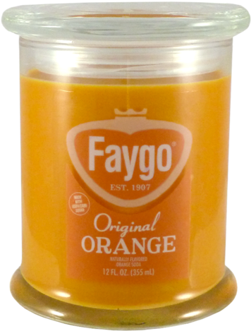 Faygo Orange Soy Wax Candle Heart Of Michigan (600x600), Png Download