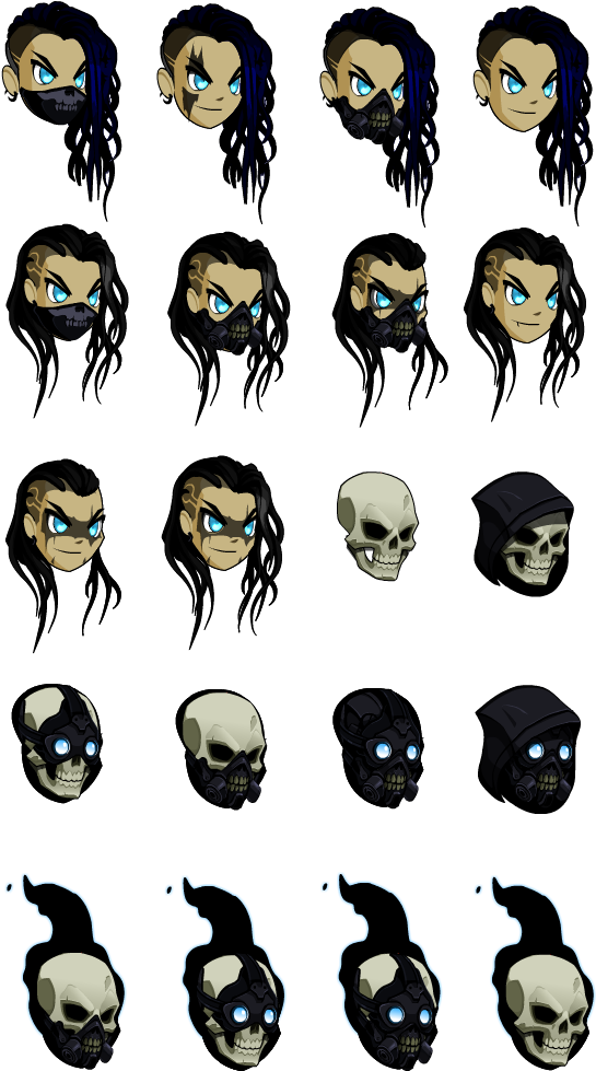 All 20 Deathrider And Legion Helms Shown Above (550x1000), Png Download
