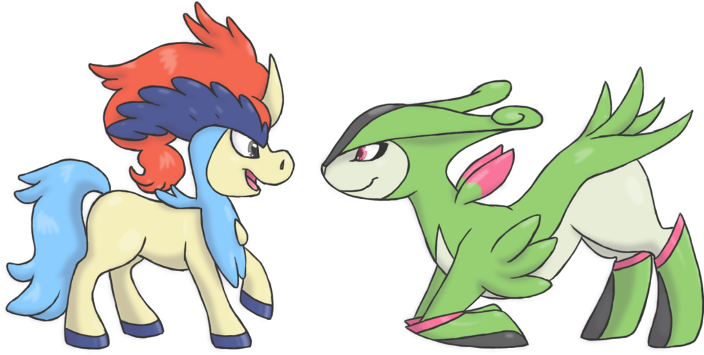 Virizion And Keldeo By Neothebean (1024x614), Png Download