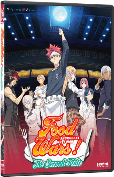 Food Wars The Second Plate Complete Collection Dvd (562x600), Png Download
