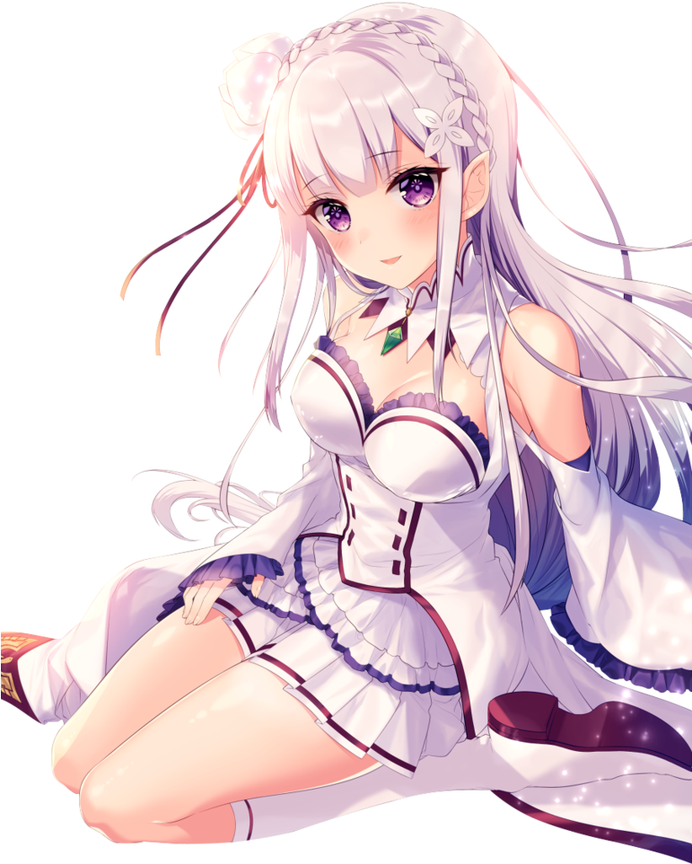 Emilia Re Zero Png (770x1038), Png Download