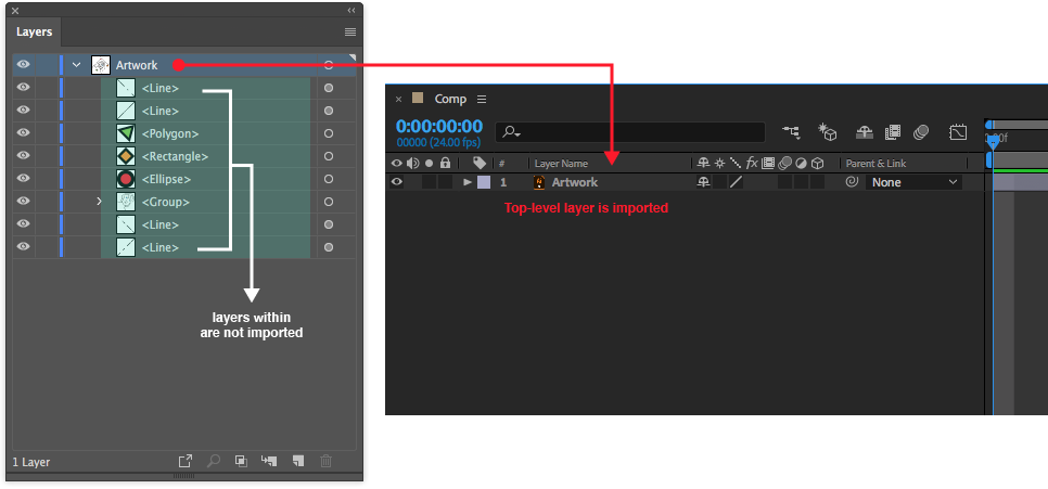 After Effects Only Import Top-level Layers (966x451), Png Download