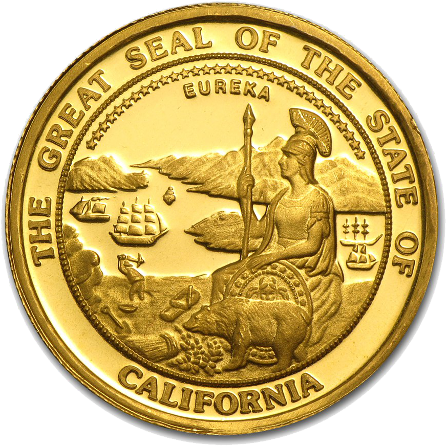 Seal Of California Notary Public (871x874), Png Download