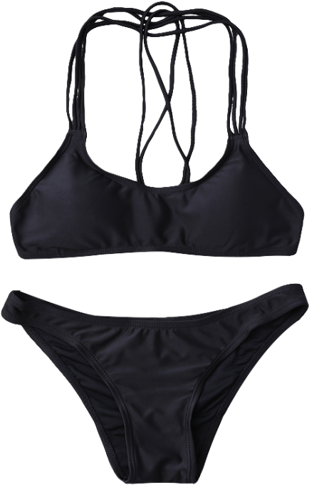 Transparent Bathingsuit Black (558x744), Png Download