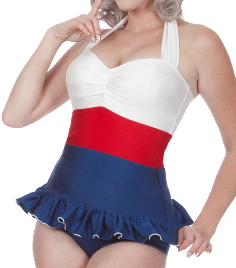July 4th Bathing Suit (900x1021), Png Download