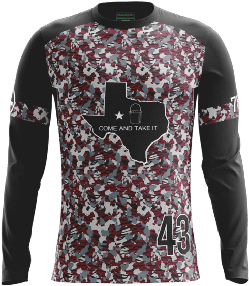 Texas State Buckets Alternate Dark Ls Jersey (760x760), Png Download