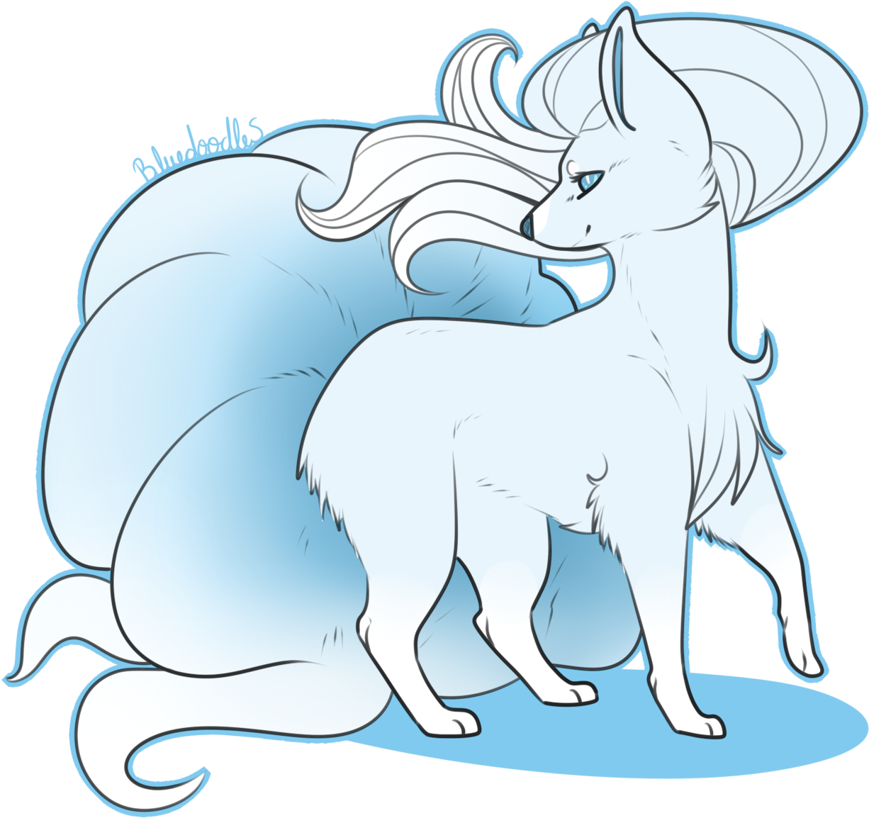 Okay Gimme A Pokemon To Mix With This Alolan Ninetales (1280x1365), Png Download