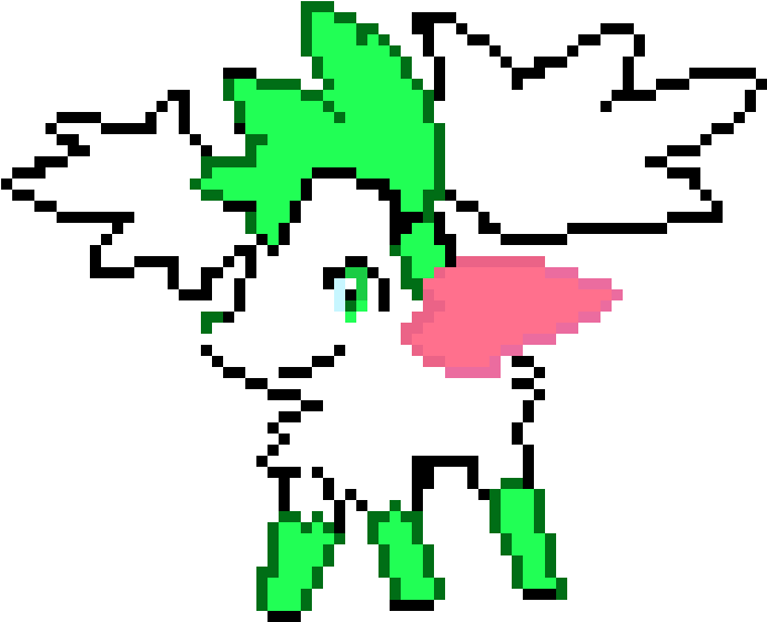Shaymin Pixel Art (920x660), Png Download