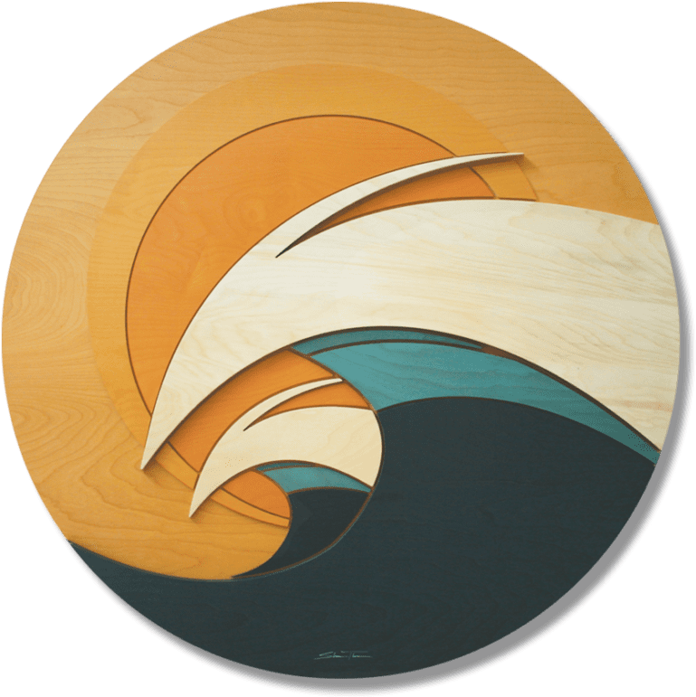 Wood Wave Sculpture (600x600), Png Download