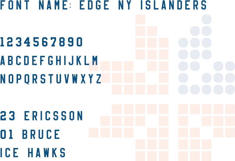 X Ice Hockey Jerseys Font Edge Ny Islanders (825x583), Png Download