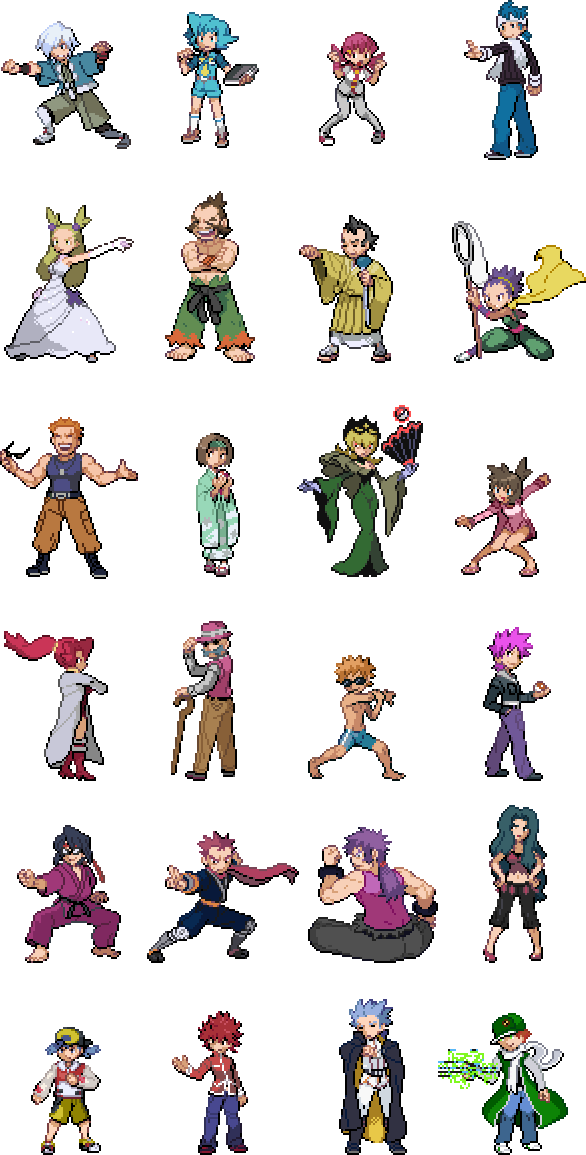 Tpp Fused Crystalfull Sprites Of The Fused Trainers (586x1155), Png Download