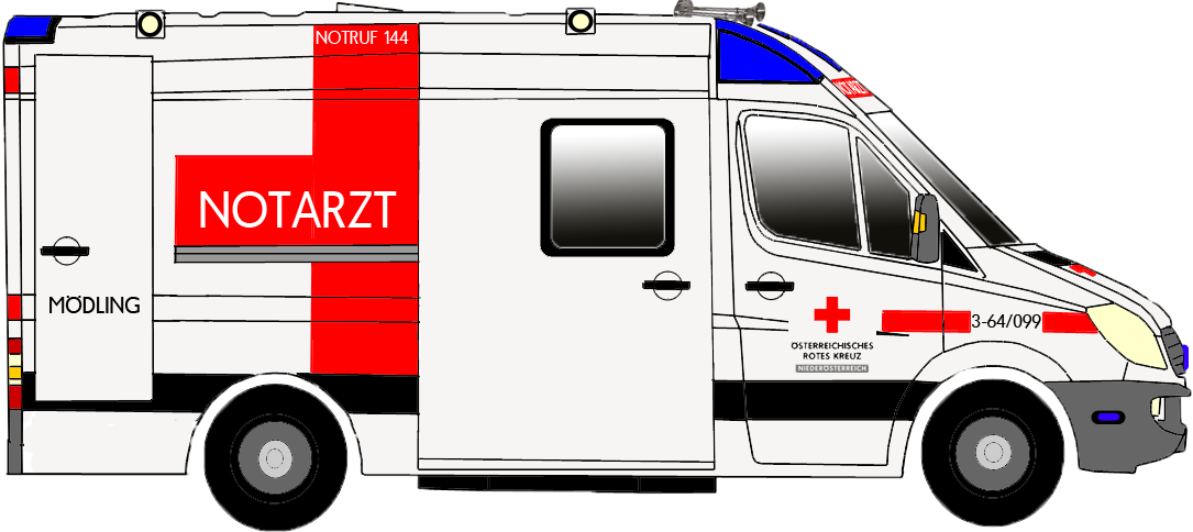 Notarztwagen Örk Mödling (1085x484), Png Download