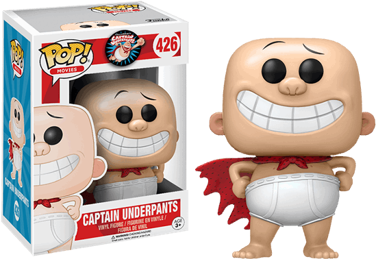 Captain Underpants Pop Vinyl Figure (600x600), Png Download