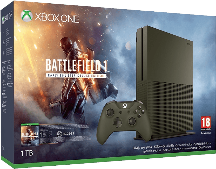 Xbox One S 1tb Bf1 Special Edition (1280x720), Png Download
