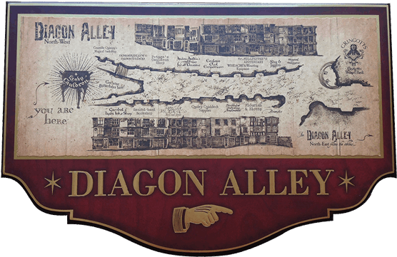 Diagon Alley Plaque Replica (600x600), Png Download