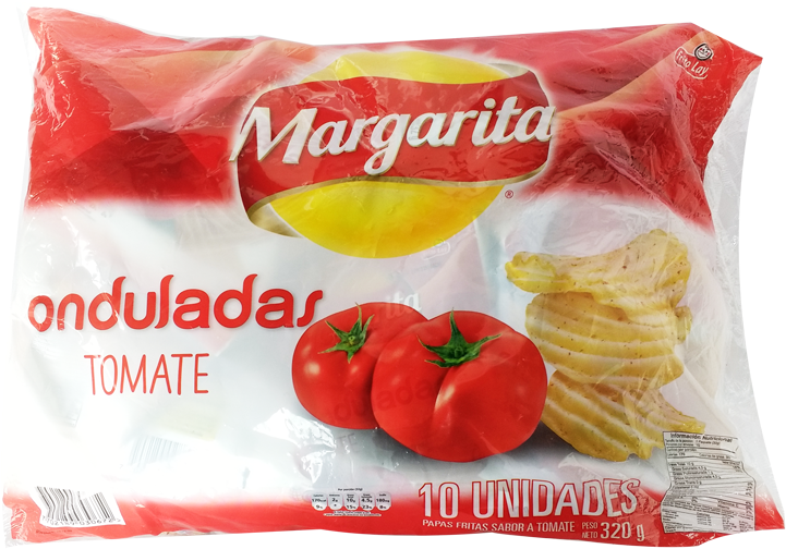 Papas Onduladas Tomate Margarita Paquete (741x663), Png Download