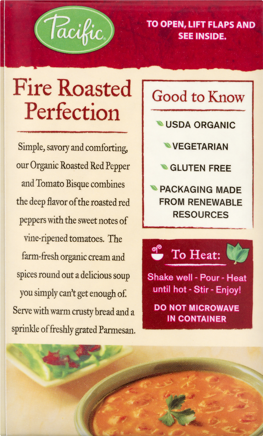 Pacific Foods Organic Roasted Red Pepper And Tomato (1800x1800), Png Download