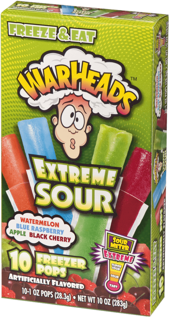 Warheads Extreme Sour Freezer Pops (723x1024), Png Download