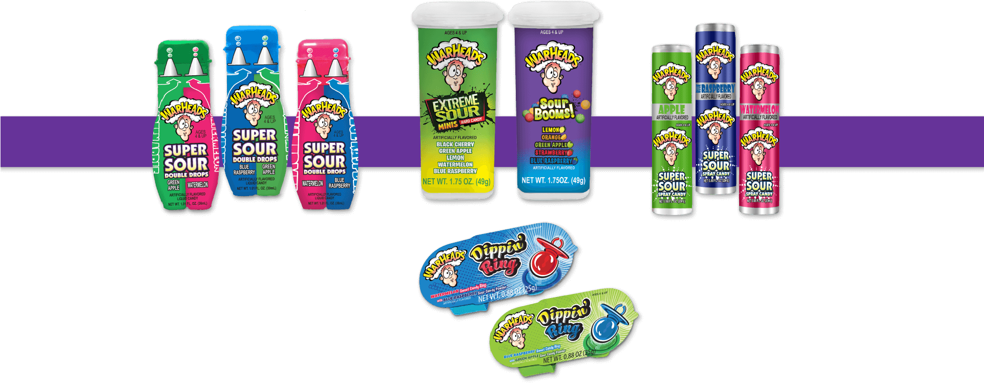 Warheads Novelties Assortment (1920x1011), Png Download