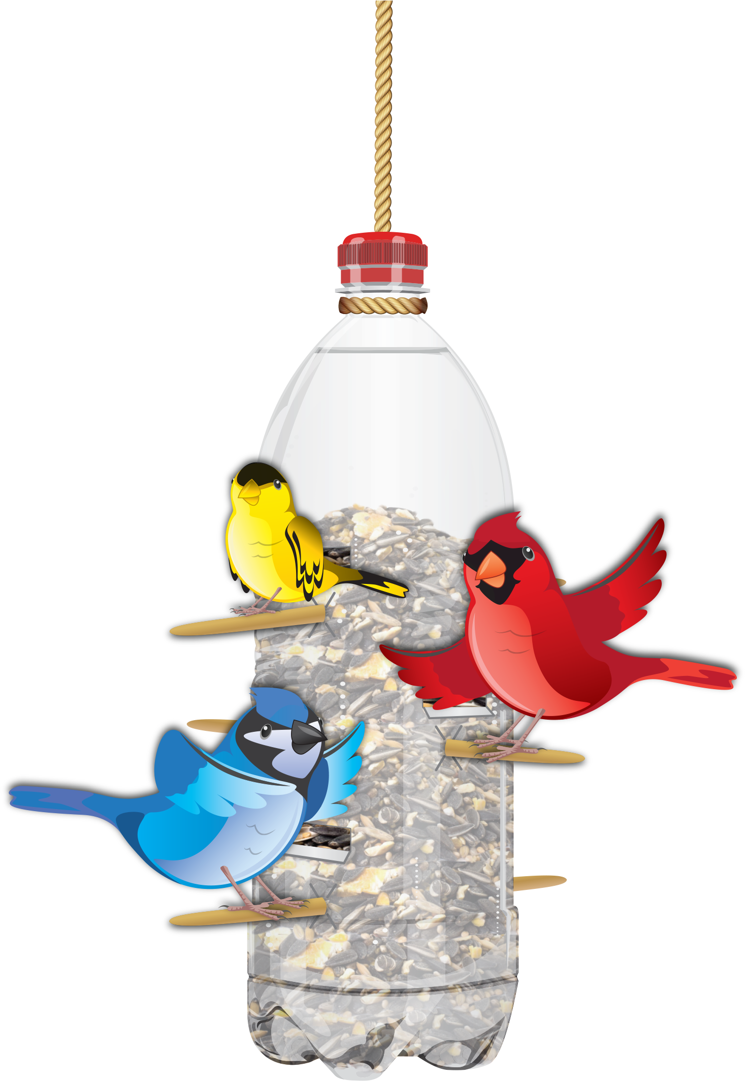 Birdfeeder Winter (1547x2340), Png Download