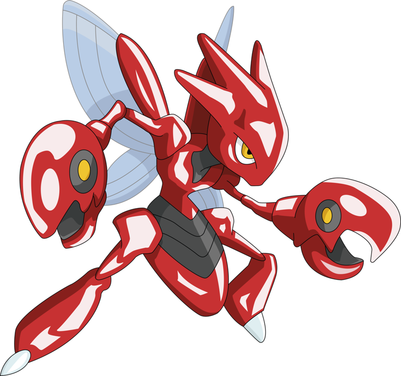 Pokemon Shiny-scizor Is A Fictional Character Of Humans (800x750), Png Download