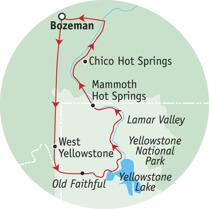 Tour Map Of Yellowstone National Park (720x720), Png Download