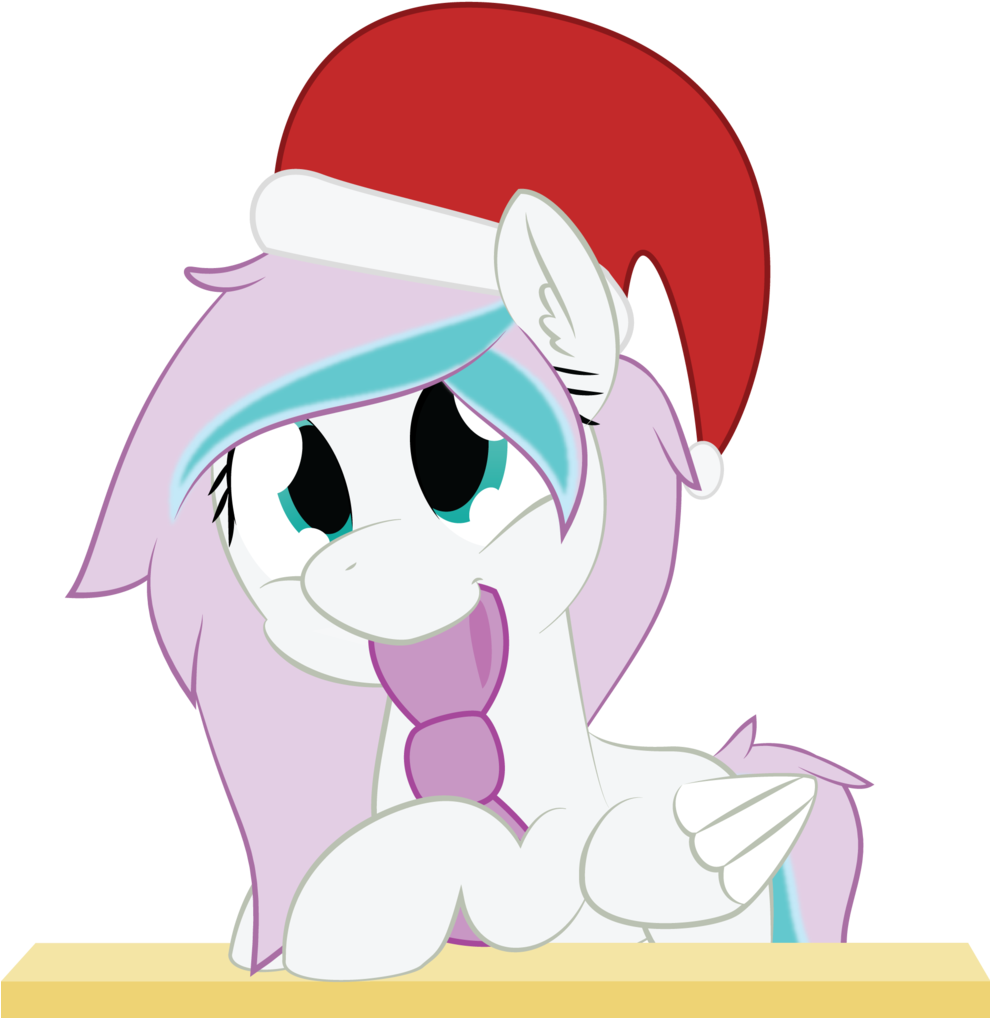 Mintysketch, Bow, Female, Hat, Minty's Christmas Ponies, (989x1024), Png Download