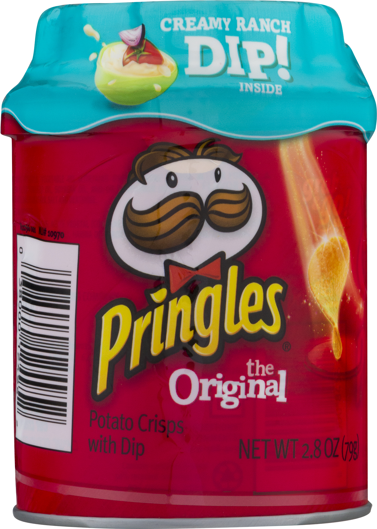 Pringles Potato Chips With Dip, Original Chips W/creamy (1800x1800), Png Download