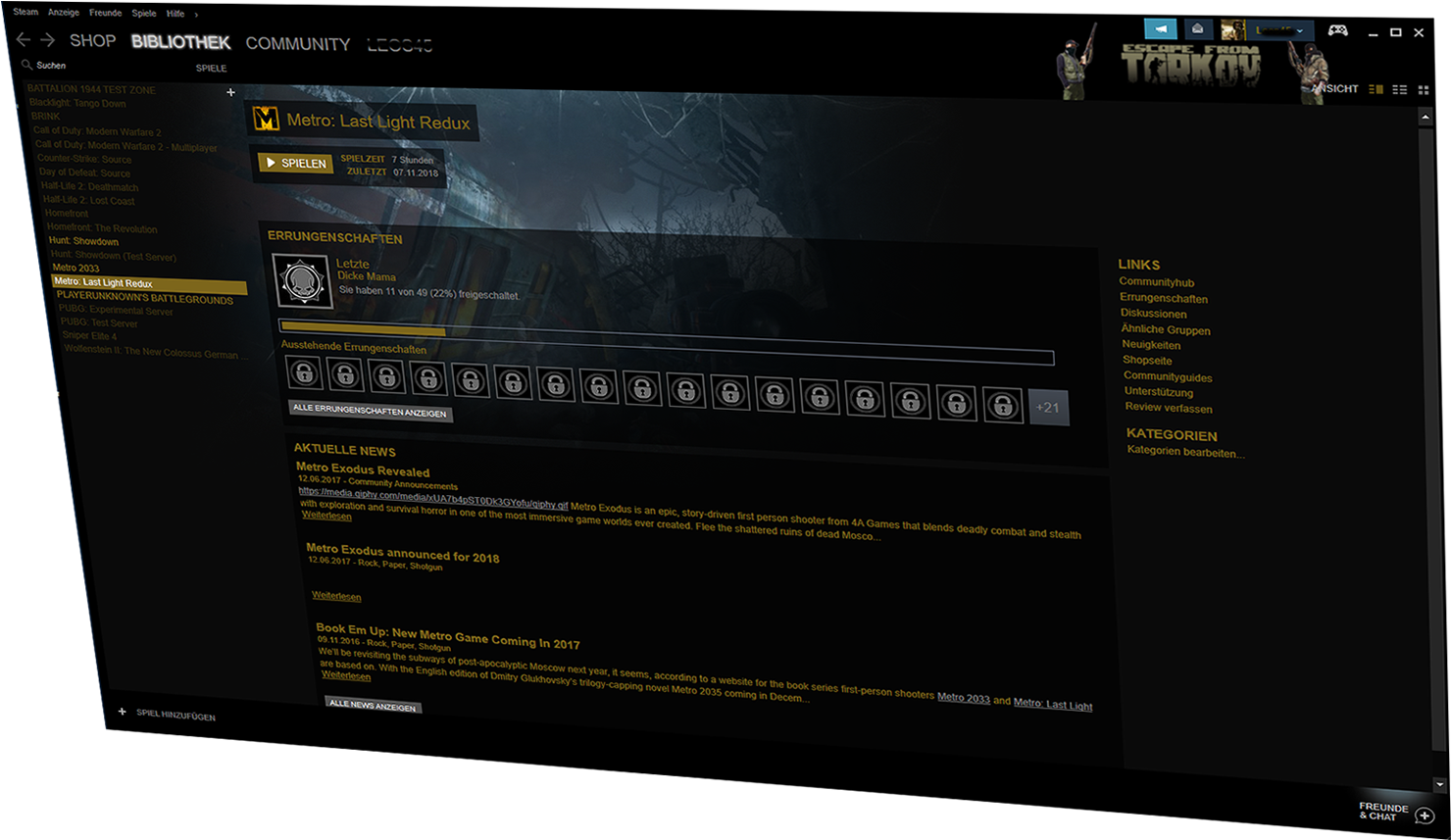 Escape Steam Skin (1544x920), Png Download