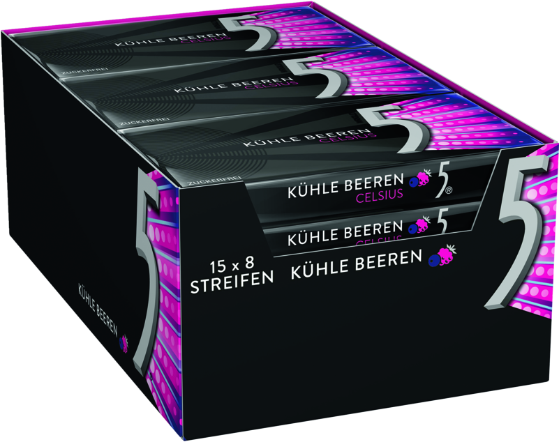 5 Gum Celsius Kühle Beeren (800x800), Png Download