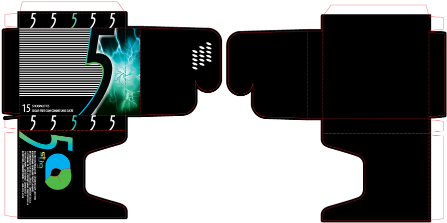 Box This Is A Box Design For 5gum (1210x783), Png Download