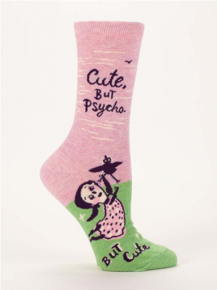 Cute But Psycho But Cute Socks (565x565), Png Download