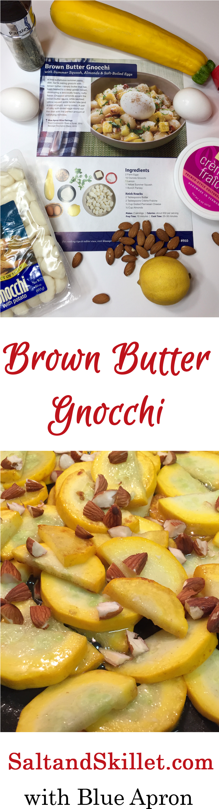 Brown Butter Gnocchi With Summer Squash, Almonds, And (736x2748), Png Download