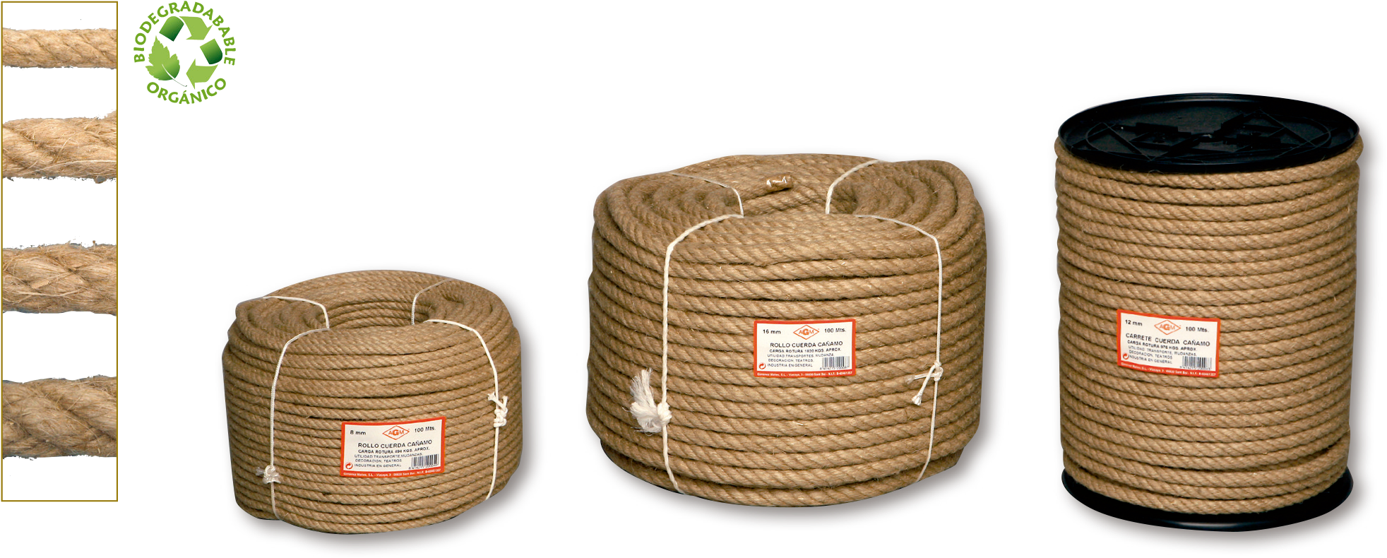 Cuerda Canamo Cableada 4 C 5 Mm A 30 Mm (1963x990), Png Download