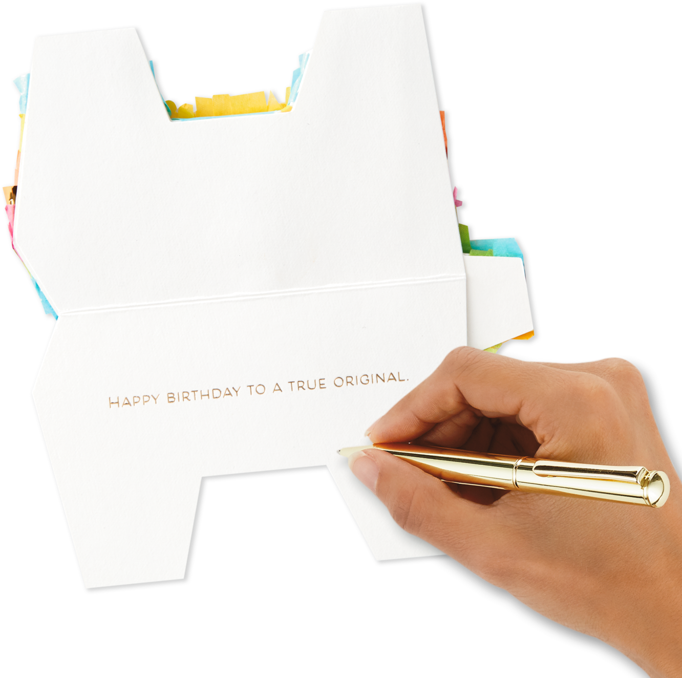 Colorful Donkey Piñata Birthday Card (1470x1470), Png Download