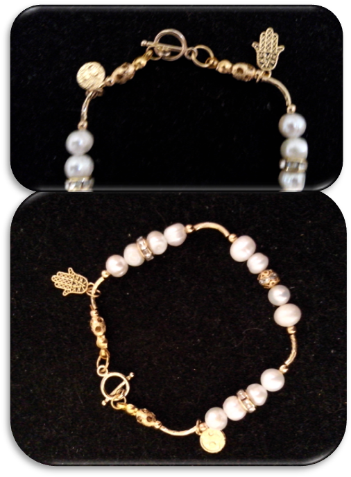 Pulsera Perlas De Río, Dijes, Separadores, Argollas, (514x695), Png Download