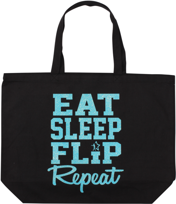 Eat Sleep Flip Repeat Tote Bag (683x1024), Png Download