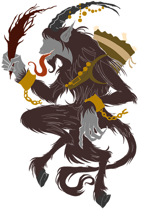 Krampus Brown (529x728), Png Download