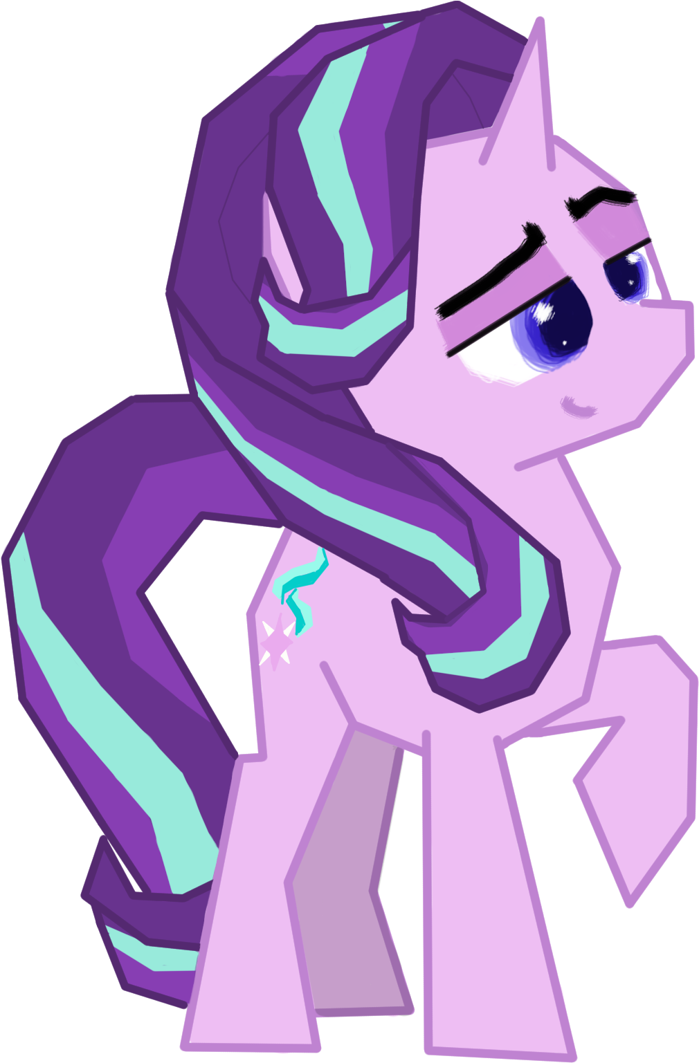 Concept Art, Female, Low Poly, Mare, Pony, Safe, Simple (1024x1550), Png Download