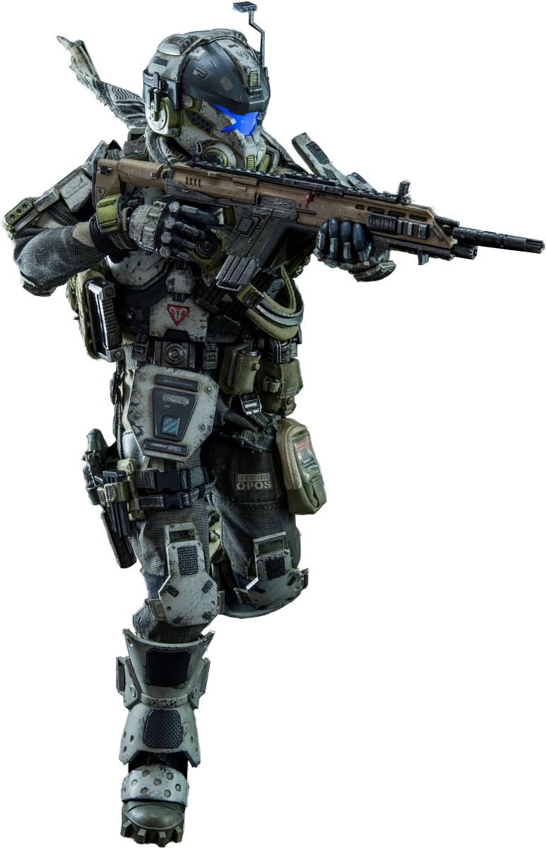 Neca Scale Imc Battle Rifle Figure (856x1241), Png Download